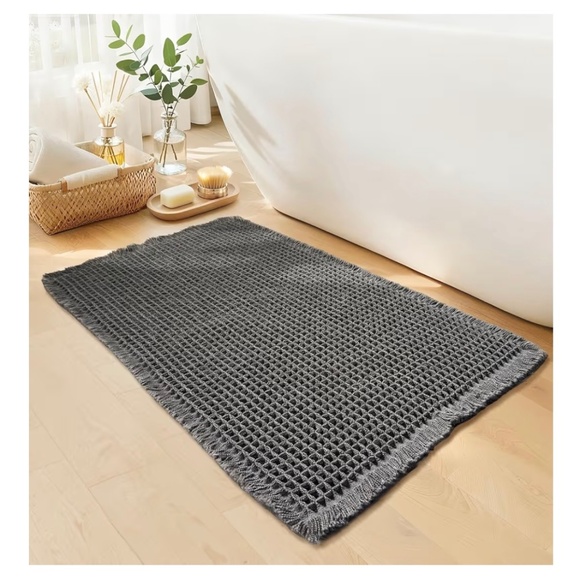 Other - Waffle Bath Mat - 18'' x 30'', Dark Grey